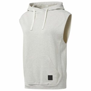 Reebok Combat Legacy Sleeveless Kapuzenpullover Damen - Weiß - DE 538-DGL